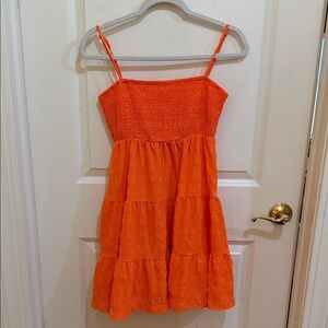Orange Tiered Women’s Dress